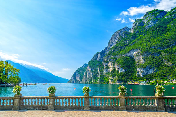 Riva del Garda, Garda lake, Italy stock photo