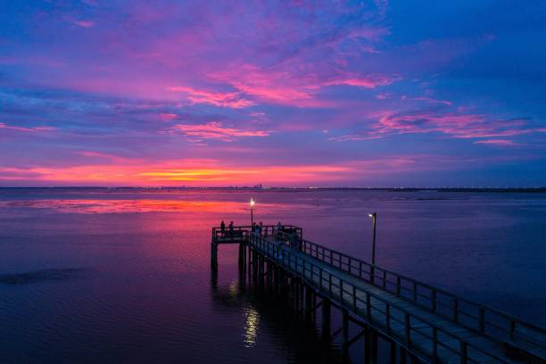 istock Evening sky on Mobile Bay on the Alabama Gulf Coast 1167837051
