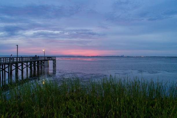 istock Evening sky on Mobile Bay on the Alabama Gulf Coast 1167837052