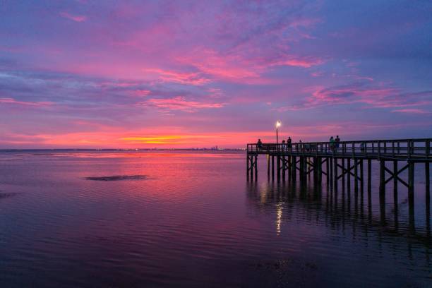 istock Evening sky on Mobile Bay on the Alabama Gulf Coast 1167837333