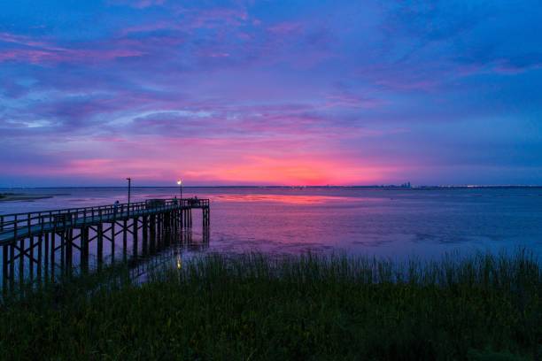 istock Evening sky on Mobile Bay on the Alabama Gulf Coast 1167837506