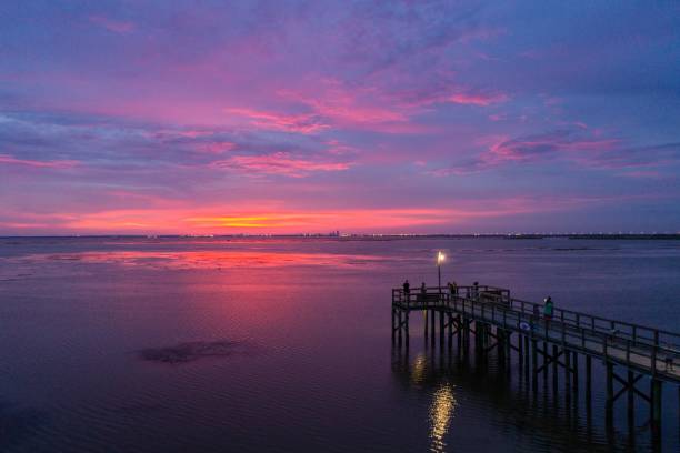 istock Evening sky on Mobile Bay on the Alabama Gulf Coast 1167837525