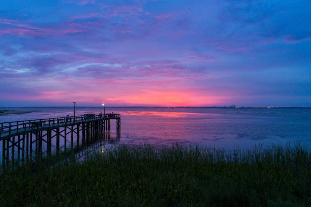 istock Evening sky on Mobile Bay on the Alabama Gulf Coast 1167838202