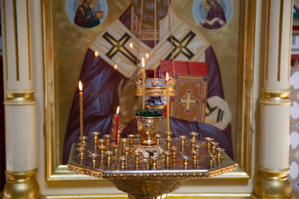 istock Burning candles in the Church. 1167838796
