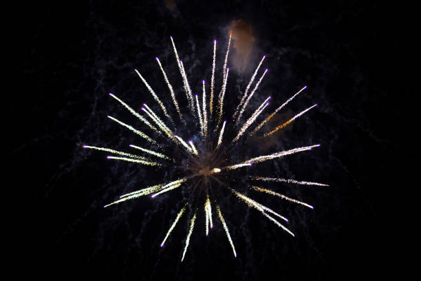 istock Fireworks in the night sky over the city 1167838956