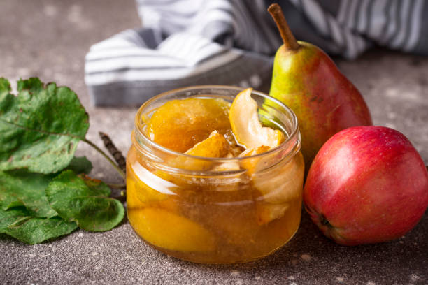 istock Apple jam in glass jar 1167839515