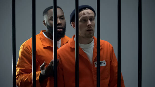 istock Prison inmates quarreling with neighbors, violence and aggression in jails 1167839986