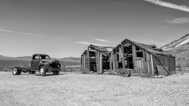 istock Old truck in ghost town 1167841572