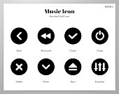 istock Music icons rounded solid pack 1167841986
