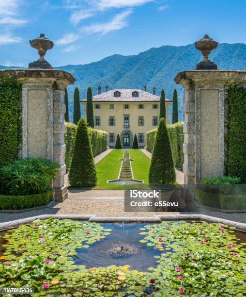 Den Vackra Villa Balbiano I Ossuccio Vid Comosjön Lombardiet Italien Juli192018-foton och fler bilder på Como - Italien