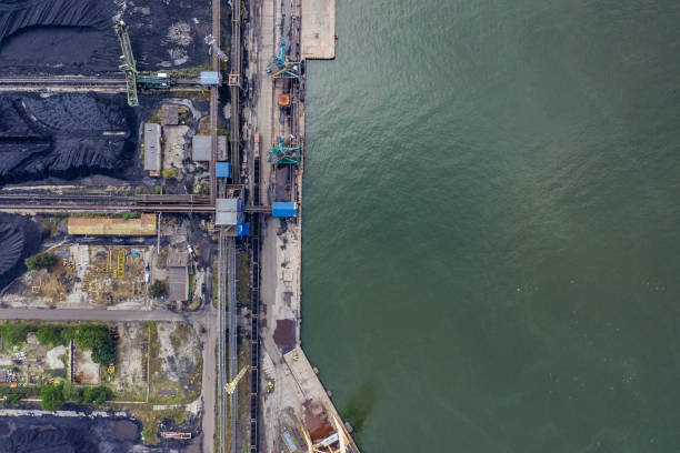 istock Aerial drone photography of a shipyard. 1167846607