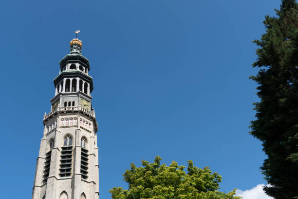 istock Abbey tower called Lange Jan. Middelburg, The Netherlands. Blue sky, space for text 1167849172