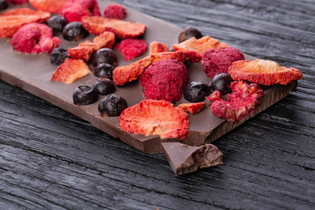 istock Handmade chocolate bar with dried berries 1167852179