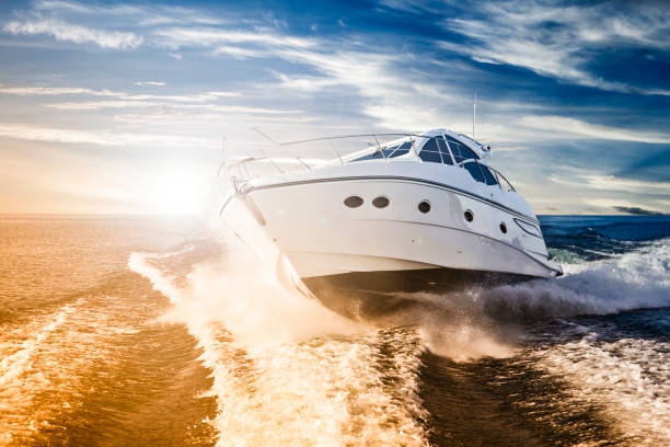 istock luxurious motor boat sailing on the sea 1167852922