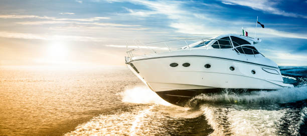 istock luxurious motor boat sailing on the sea 1167852949