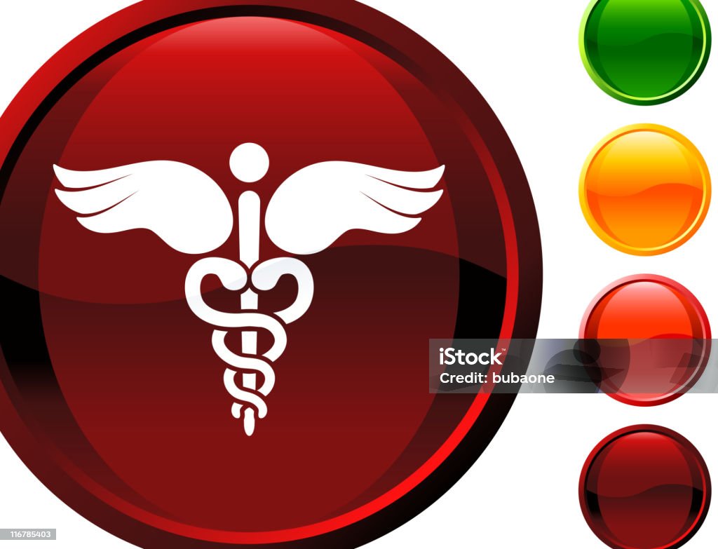 Medica Caduceo internet, arte vettoriale royalty-free - arte vettoriale royalty-free di Ala di animale