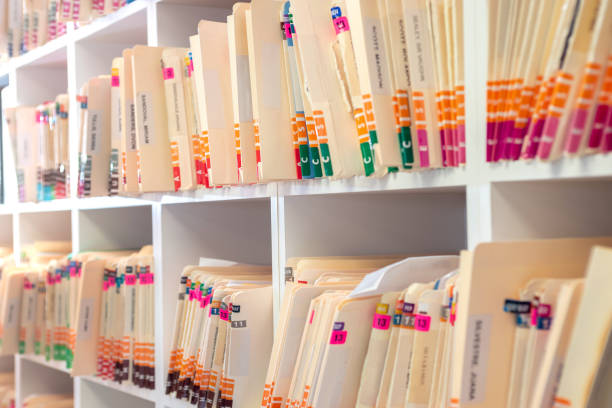 istock Medical Records on a Shelf 1167870642