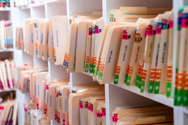 istock Medical Records on a Shelf 1167870958