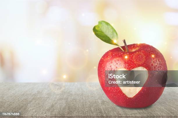 Heart Shape Stock Photo - Download Image Now - Apple - Fruit, Heart Shape, Love - Emotion