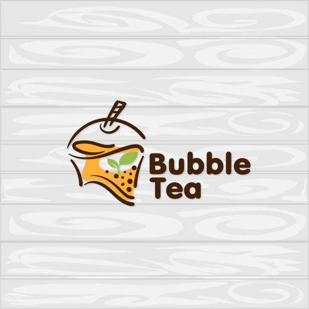 bubble tea logo icon graphic template bubble tea logo icon graphic template milk tea logo stock illustrations