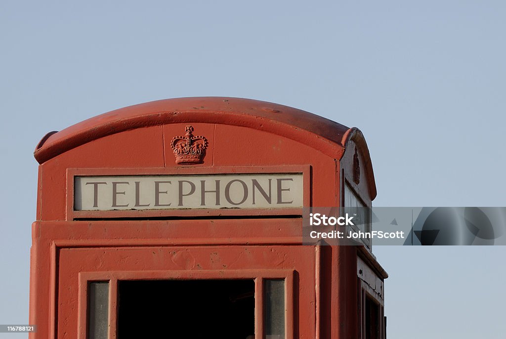 Vieux téléphone Britannique boîte - Photo de Absence libre de droits