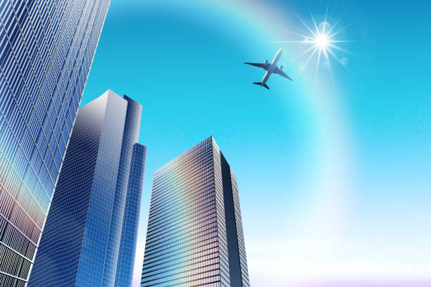 A bright future of skyscrapers, a symbol of business and development