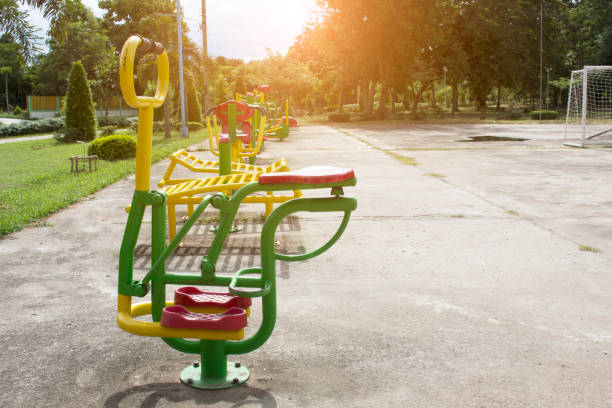 istock Fitness equipment installed outdoors 1167889085