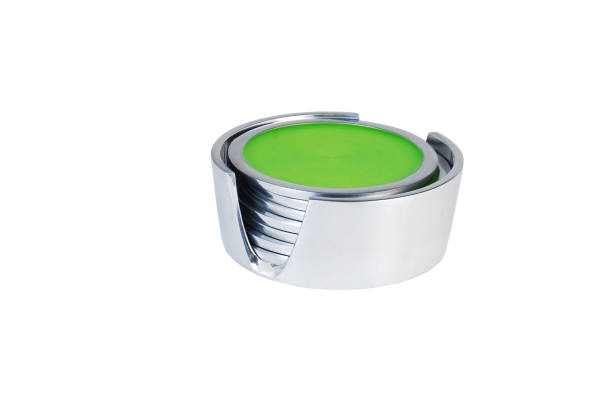 istock Handmade Aluminium Coasters with Holder in a Colour Enamel Finish 1167897038