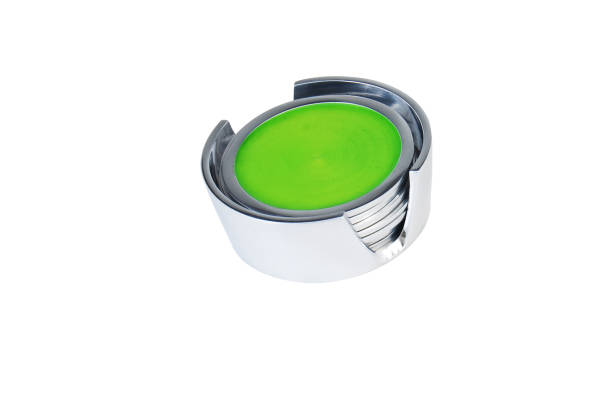 istock Handmade Aluminium Coasters with Holder in a Colour Enamel Finish 1167897086