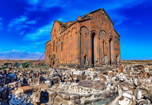 Cathedral of Ani ruins on Armenia border in Turkey - fotografia de stock