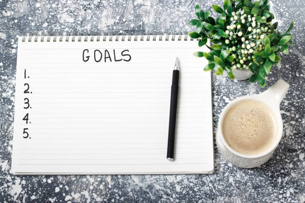 istock Inscription Goals 2020 in a notebook, close-up, concept of planning, setting purpose 1167904018