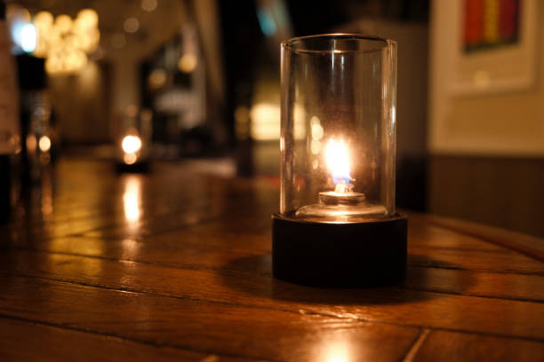 istock Candle light at the bar counter 1167915089