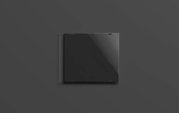 istock Blank black closed disk cover mockup, isolated on dark background 1167918869