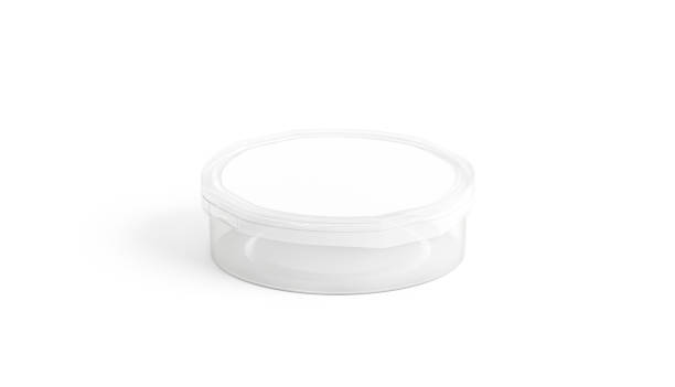 istock Blank white plastic pail with lid mockup, isolated 1167918994