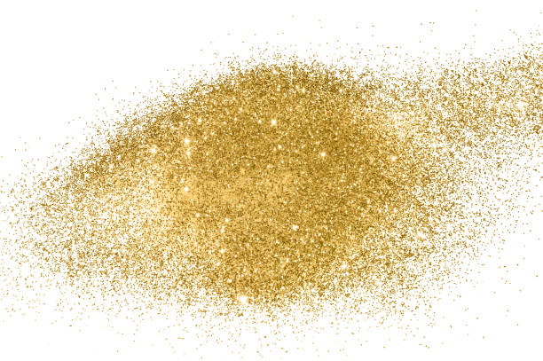 istock Background with gold glitter on white background 1167919815
