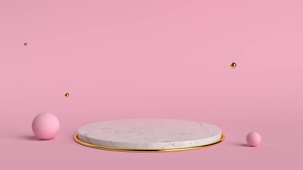 istock 3d abstract background render. Pink platform for product display. Interior podium place. Blank decoration template for design. 1167923557