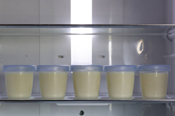 istock Breast milk storage stored in the back of refrigerator 1167933241