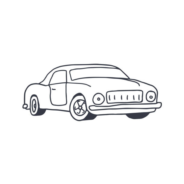 мультфильм автомобиль рука нарисована на белом фоне. вектор - 5560 stock illustrations