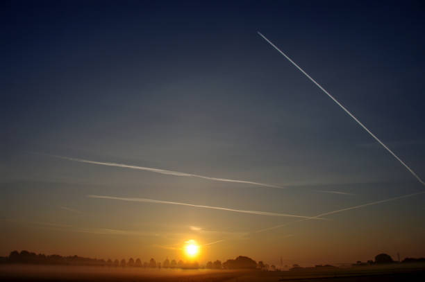 istock Foggy sunrise landscape 1167937523