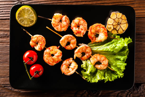 istock Grilled shrimp skewers. 1167939745