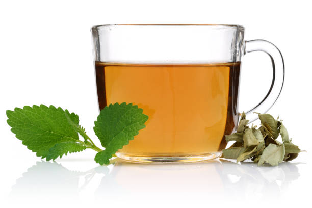 istock Melissa tea in a glass cup with lemon balm 1167947993