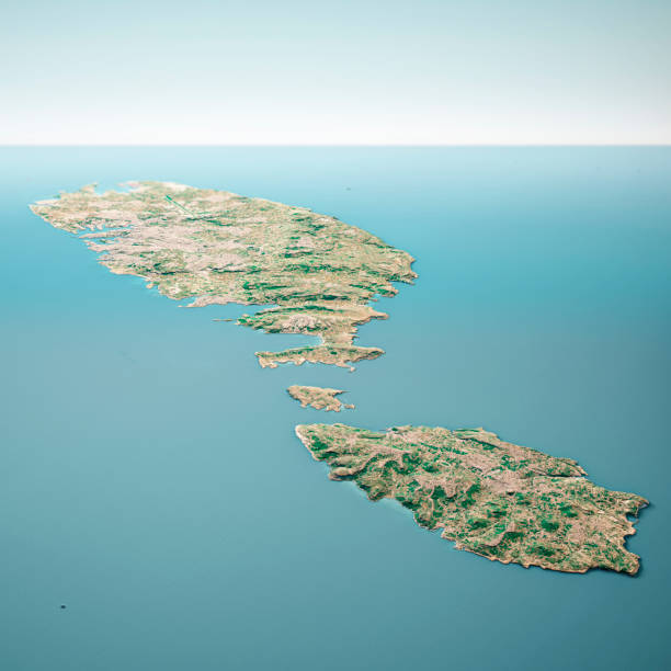 istock Malta Island 3D Render Aerial Horizon View From North Jan 2019 1167955952
