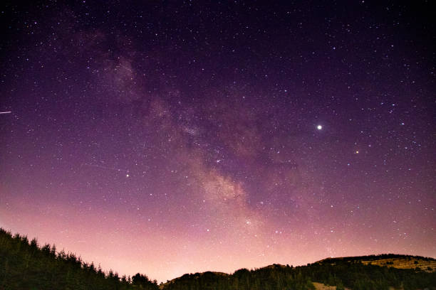 istock Beautiful Dark Night Milky Way Landscape 1167958403