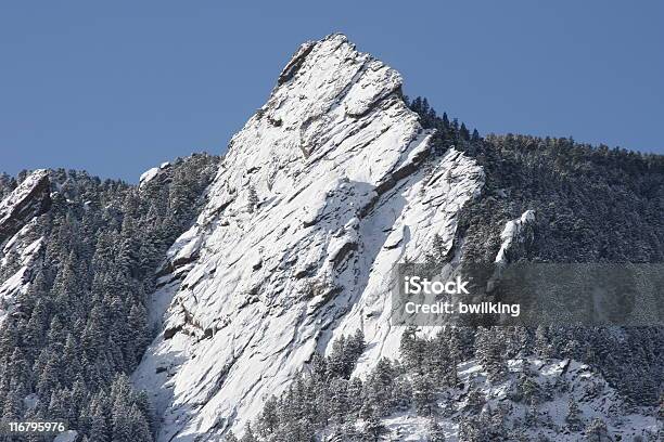 Colorado Mountain Flatiron Rock Mit Schnee Bedeckt Stockfoto und mehr Bilder von Anhöhe - Anhöhe, Baum, Berg