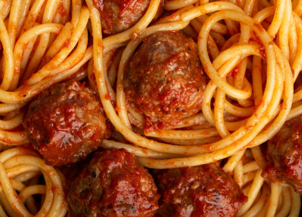 istock Meatballs pasta in tomato sauce 1167961894
