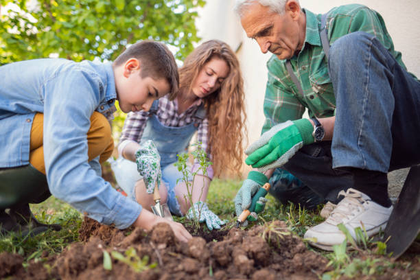 istock Three generations of gardening lovers 1167961979
