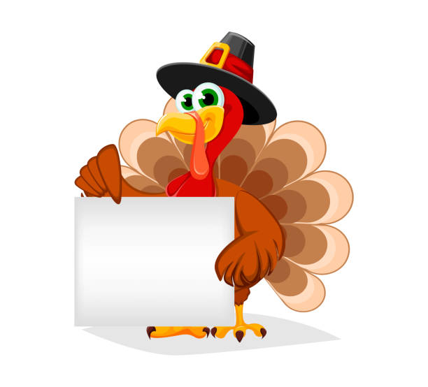 istock Thanksgiving Day. Funny cartoon character turkey 1167963455