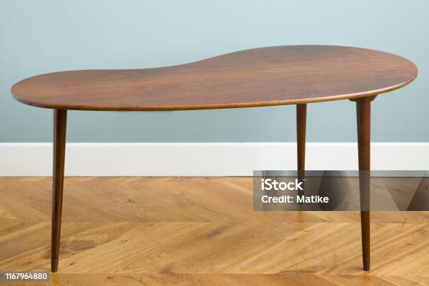 Coffe Table Wooden Table Stock Photo - Download Image Now - Mid-Century Style, Furniture, Coffee Table