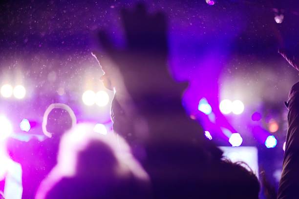 istock Abstract blurred hands at D J concert in the snow 1167965691
