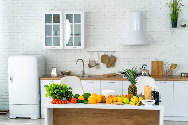 istock Fresh organic vegetables and fruits on the table. 1167968225